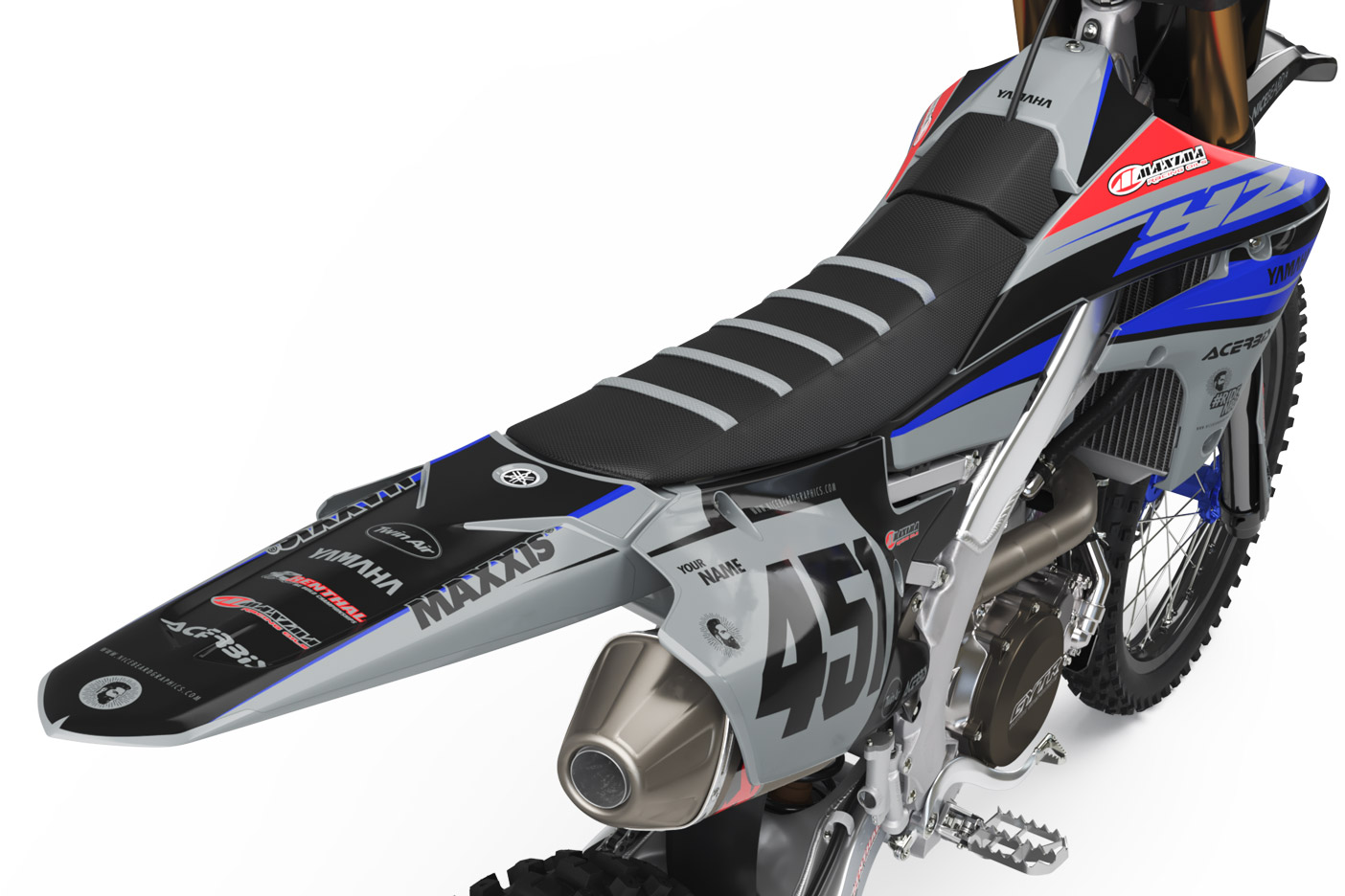 Yamaha Racing Grey Detailansicht Heck