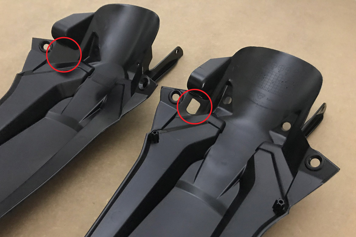 Hier erfährst du die Unterschiede bei den Plastikteilen einer KTM EXC und KTM SX